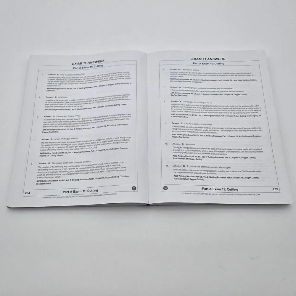 2025 CWI QuickPass Study Tool Book AWS D1.1 & API 1104 (Slight Water Damage)